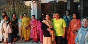 सेक्टर-46 में धूमधाम से मनी होली, सामूहिक होलिका दहन और पौधारोपण का लिया संकल्प